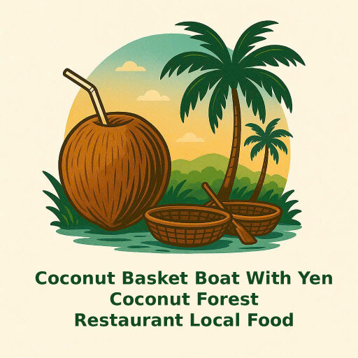 Coconut Basket Boat With Yen- Coconut Forest – Local Food